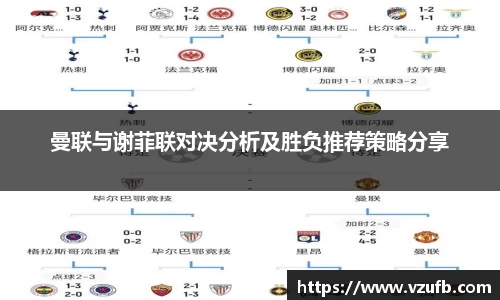 曼联与谢菲联对决分析及胜负推荐策略分享
